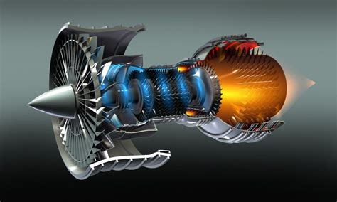 Quatermass Jet Engine Cutaway Военный самолет Двигатель Авиация
