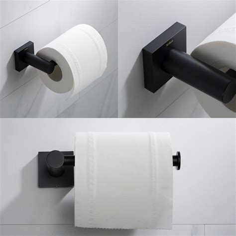 Kraus Ventus Bathroom Toilet Paper Holder Matte Black Finish