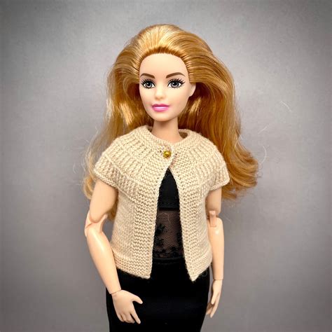 Pattern For Doll Barbie Vest Knitting Pattern 115 Inch Doll Etsy