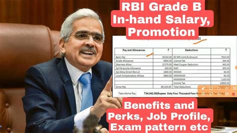 Rbi Grade B In Hand Salary Promotion Criteria Benefits And Perks Job