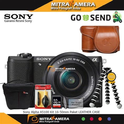 Jual Sony Alpha A5100 Kit 16 50mm Paket Leather Case Di Lapak