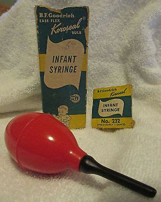 B F Goodrich Koroseal Infant Syringe No Oz Vintage