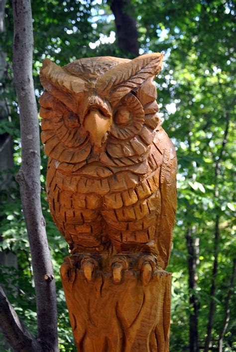 Owl Carving Tree Stump Jaleada Mapanfu