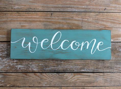 18 inch Welcome Wood Sign - The Weed Patch