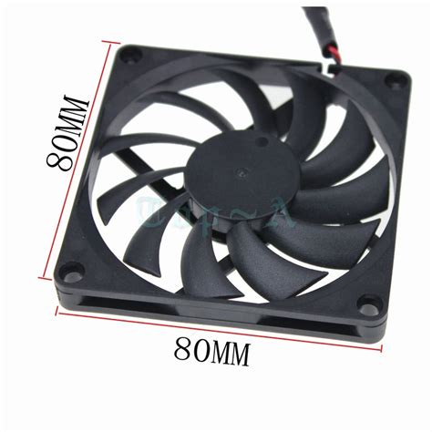 Gdstime 2pcs/lot USB Power 5V 80mm DC Brushless Cooling Fan 80x80x10mm For PC Computer Case ...