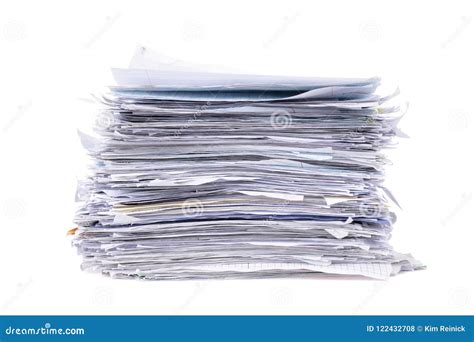 Messy Stacked Pile Of Paperwork Stock Photo Image Of Papers Work