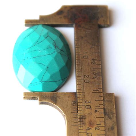 Turquoise Cut Gemstone Green Oval Shaped Loose Gemstone Tc A Green