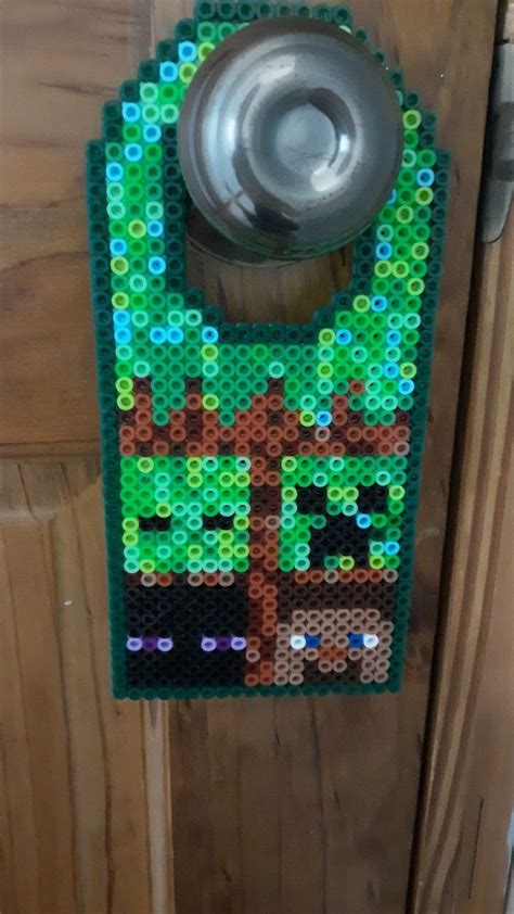 Crafty Minecraft Door Hanger With Hama Beads