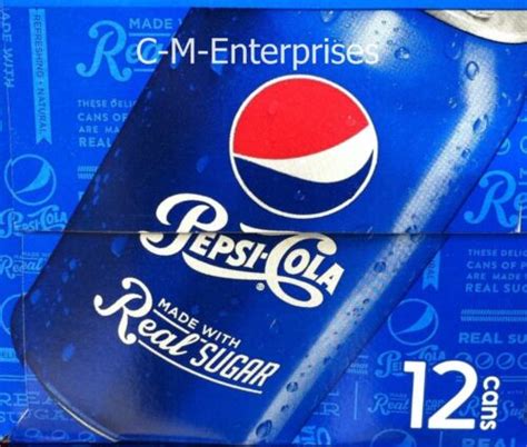 Pepsi Cola Throwback 12 Pack Made With Real Sugar Ebay