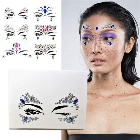 Sets Rhinestone Face Jewels Instantaneous In 2020 Face Gems Face