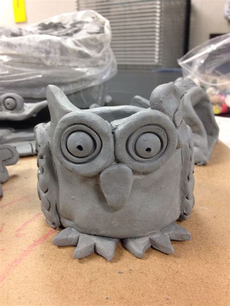 5th Grade Pinchpot Creation Owl Pot Clay Projects For Kids Clay Art