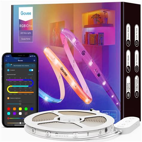Govee Rgbic Led Smart Strip Light 328ft Dimmable Integrated Flexible