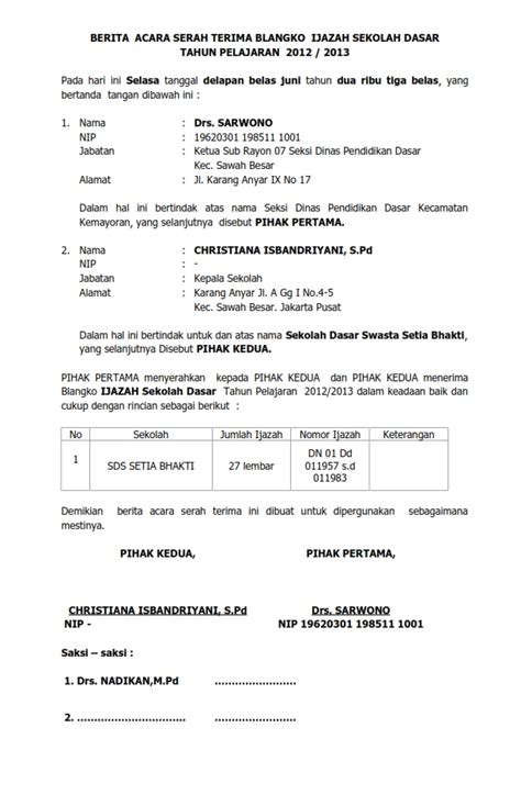 Nah, dalam bahasa inggris, ungkapan membuat, menerima, atau menolak suatu ajakan disebut dengan expression of making, accepting, and declining invitation. Contoh Berita Acara Serah Terima Pekerjaan Resign - Contoh O