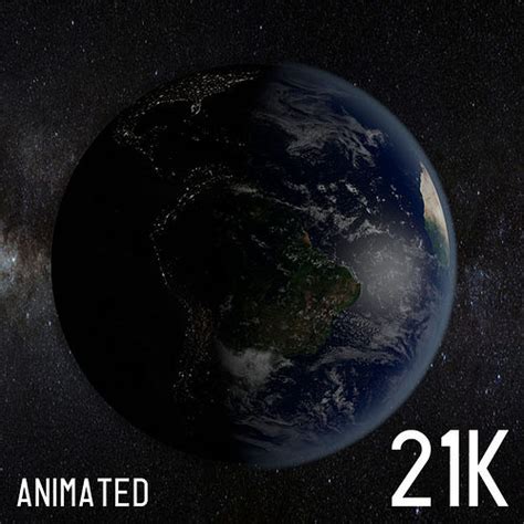 Earth 21k 3d Model Animated Cgtrader