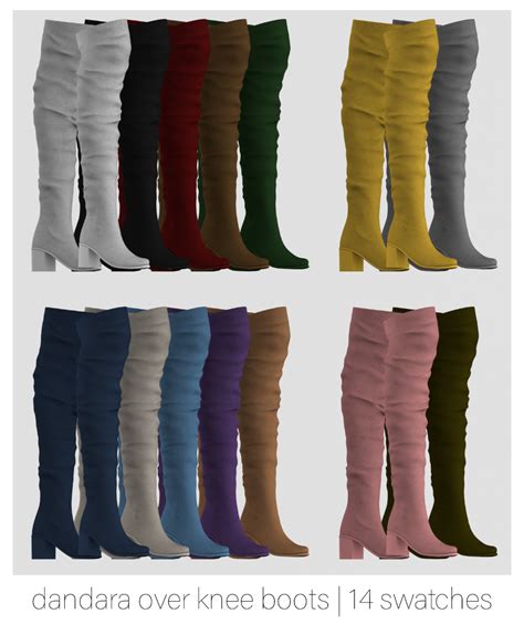 Cold Breeze Collection Patreon Over The Knee Boots Boots Sims 4