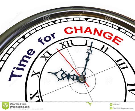 3d Clock Time For Change Stock Illustration