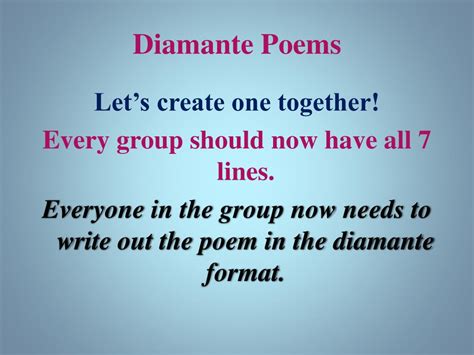 Ppt Diamante Poems Powerpoint Presentation Free Download Id1448456