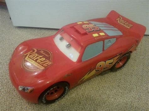 Disney Cars 14 Talking Lightning Mcqueen Car Toy Mattel Large Moving