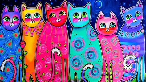 Colorful Cat Wallpapers Wallpaper Cave
