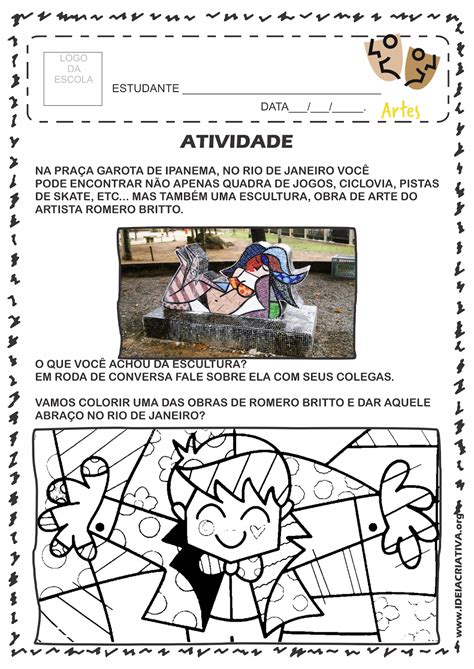 Atividade Sobre Romero Britto Com Gabarito Ensino