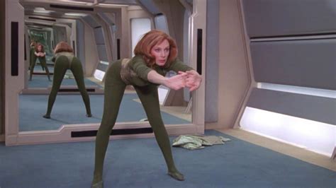 Gates Mcfadden Dr Beverley Crusher Engaging In Space Yoga Beverly