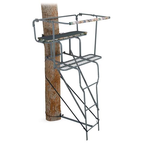 Ameristep® 15 2 Person Ladder Tree Stand Realtree® All Purpose® Hardwoods™ 213458