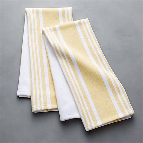 Cuisine Stripe Mineral Blue Dish Towels Set Of 2 Reviews Crate And