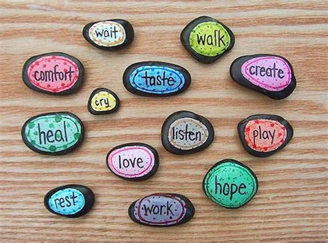 Diy Painted Rocks Ideas With Inspirational Words And Quotes 135