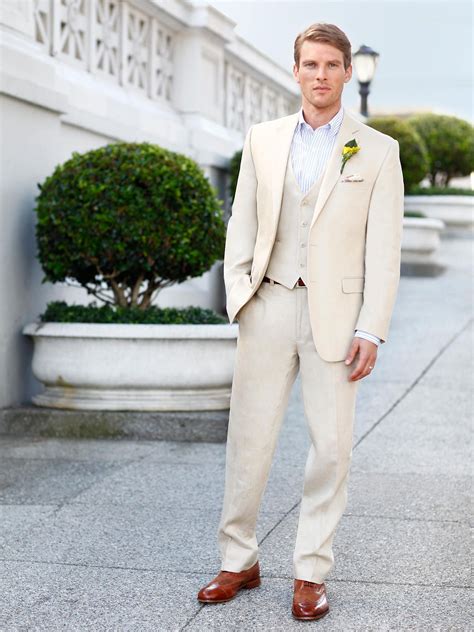 Tan Linen Suit Wedding Seem Real E Zine Lightbox