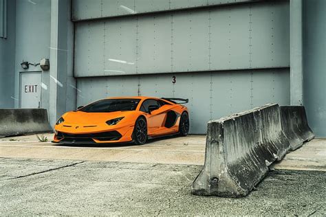 Lamborghini Naranja Aventador Superveloce Lp750 4 Fondo De