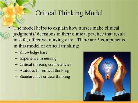 Critical Thinking In Nursing Ppt