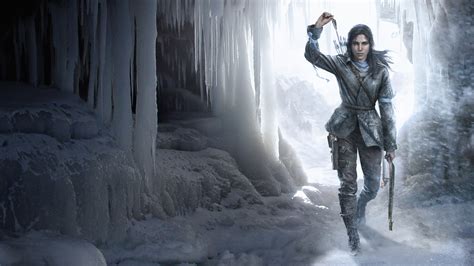Rise Of The Tomb Raider Lara Croft Game Bow Ice Art Best Games