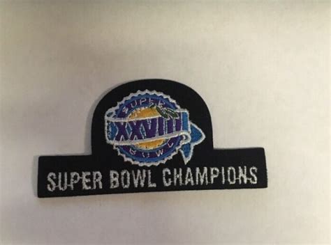 Super Bowl 28 Champions Xxviii Patch Embroidered Football Dallas