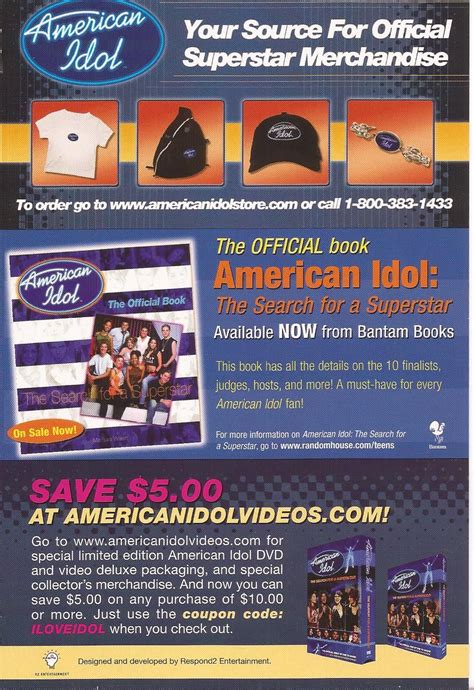American Idol Dvd American Idol Idol Merchandise