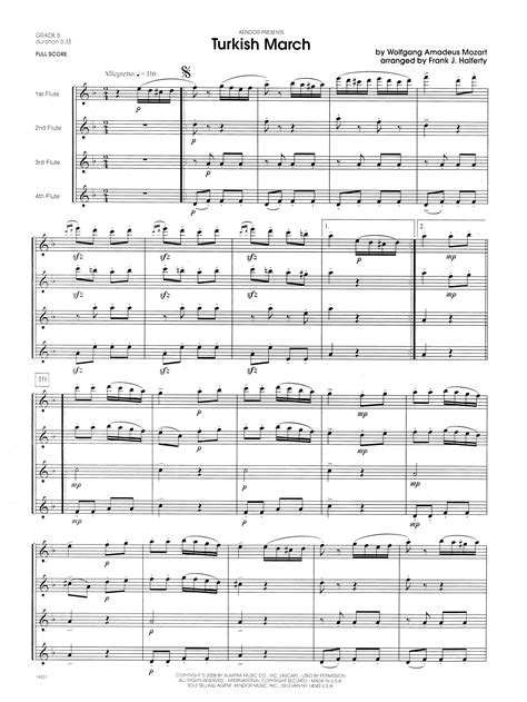 Rondo alla turca from sonata a major. Turkish March - Full Score | Sheet Music Direct