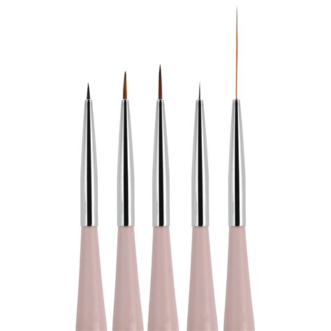 Buy Beaute Galleria 5 Pieces Nail Art Brush Set With Liners And Striping Brushes For Thin Fine