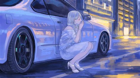 Anime Girl Car Wallpapers Hd Background Wallpaper Gallery 401