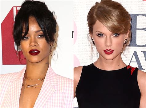 rihanna says she won t be a part of taylor swift s squad—find out why e online uk