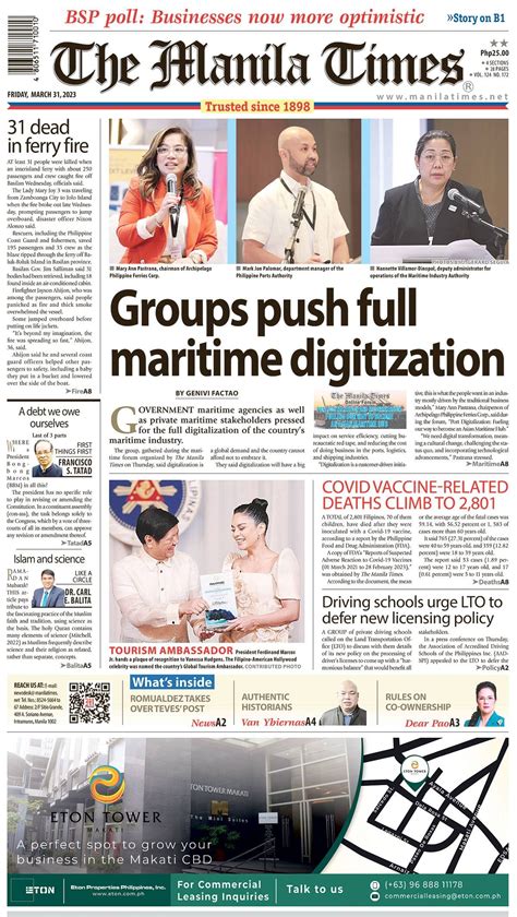 The Manila Times Front Page March 31 2023 The Manila Times