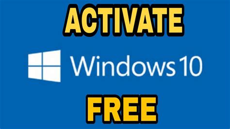 How To Activate Windows 10 For Free Youtube