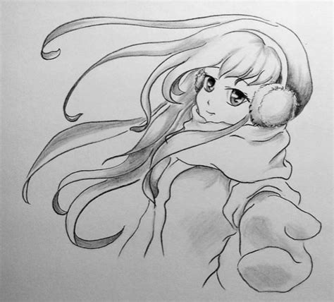 Learn How To Draw A Cute Anime Girl In A Winter Jacket Mai On