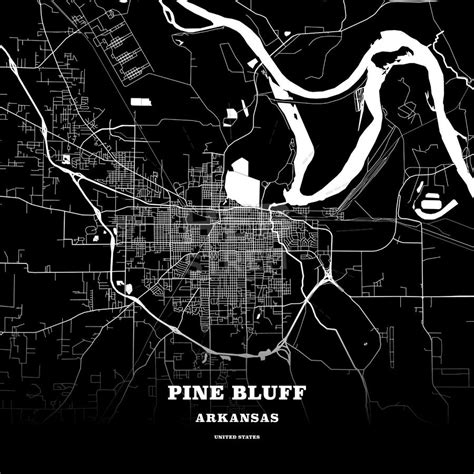 Pine Bluff Arkansas Usa Map Map Poster Poster Template Usa Map