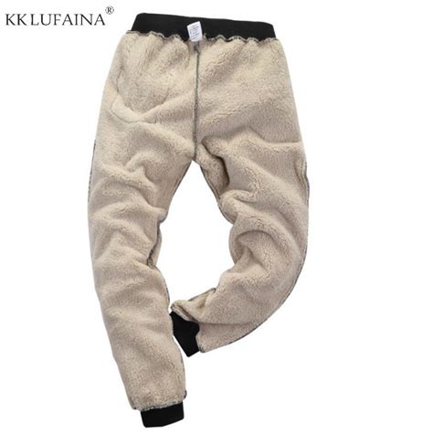 Mens Super Winter Warm Pants Outside Fleece Joggers Thicken Sweatpants