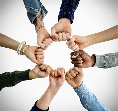 Group Of People Fist Bump Assemble Together Royalty Free Stock Photo