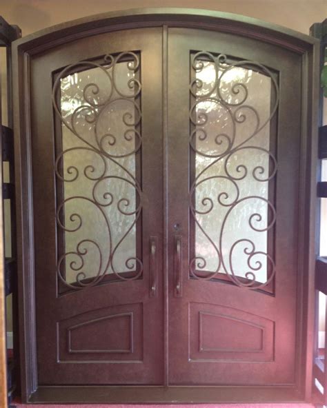 Wood Wrought Iron Door Granada Arch Double The Front Door Company