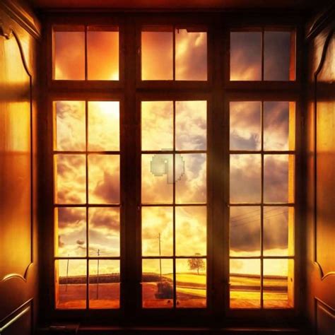 Sunset Window Light Computer Printed Photography Backdrop Nature Theme