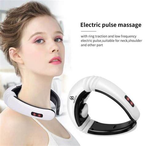 Portable Neckshoulder Massager6 Modes15 Levels Intensity Wirelesselecpatch Ebay
