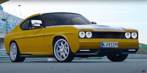 1971 Ford Capri Modern Redesign Looks Like A European Dodge Challenger