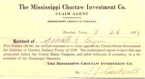Mississippi Choctaw Investment Company Access Genealogy