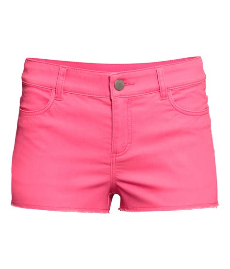 Lyst Handm Short Twill Shorts In Pink